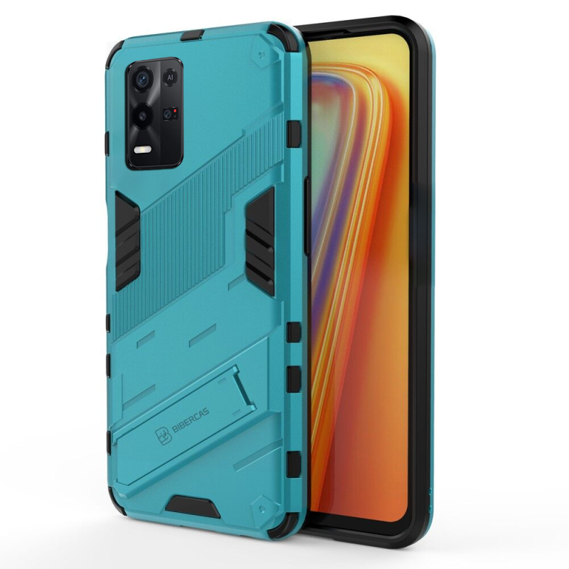 Ốp Lưng OPPO K9X Ốp Lưng Điện Thoại Punk Vỏ an toàn chống sốc kiểu kim loại TPU Full Back với giá đỡ