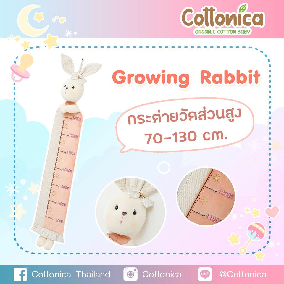 Rabbit Tall พี่กระต่ายวัดส่วนสูงลูกน้อย ที่วัดความสูงติดผนัง วัดส่วนสูงเด็ก