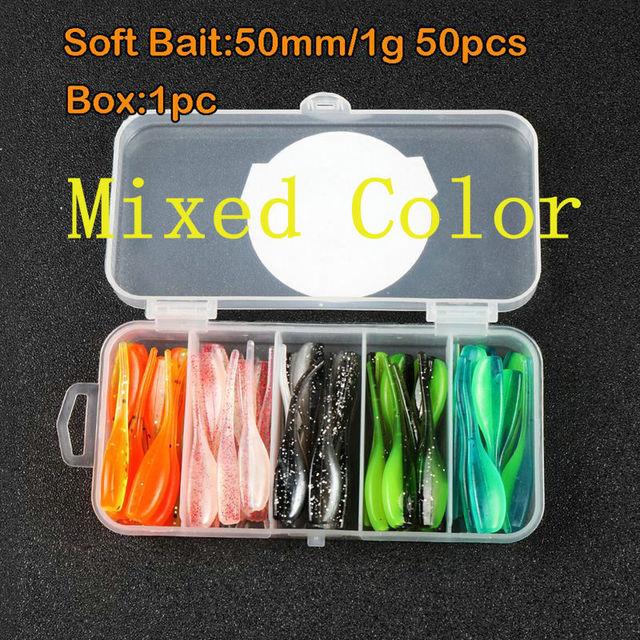 Johncoo New 50pcs Isca Artificial Soft Bait Soft Worm 5cm 1g Soft Lure  Silicone Tiddler Bait Swimbaits Plastic Lure Pasca - Fishing Lures -  AliExpress