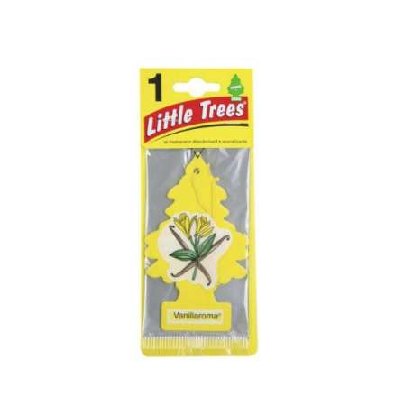Little Trees® แผ่นน้ำหอมปรับอากาศ รูปต้นไม้ กลิ่น Vanillaroma จำนวน 3 ชิ้น