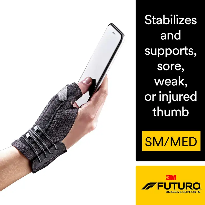 ภาพสินค้าFuturo Deluxe Thumb Stabilizer S/M L/XLฟูทูโร่ อุปกรณ์พยุงนิ้วหัวแม่มือ รุ่นสีดำ จากร้าน pmn healthcare บน Lazada ภาพที่ 4