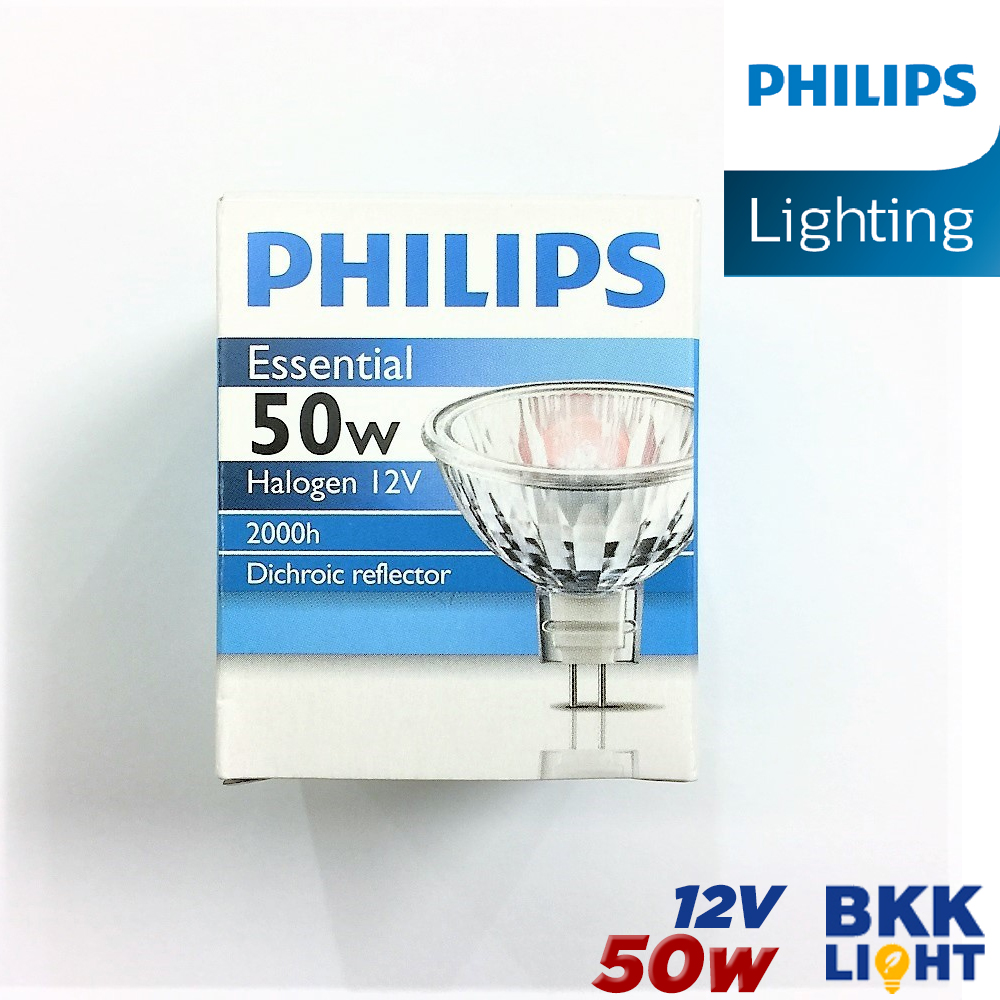 Philips Essential Halogen MR16 12V 50W หลอดไฟฮาโลเจน ฟิลิปส์ MR16 GU5.3