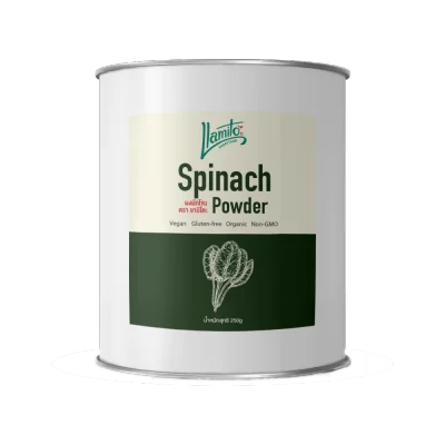 ผงผักโขม ออร์แกนิค ขนาด 250g (Organic Spinach Powder) ตรา Llamito