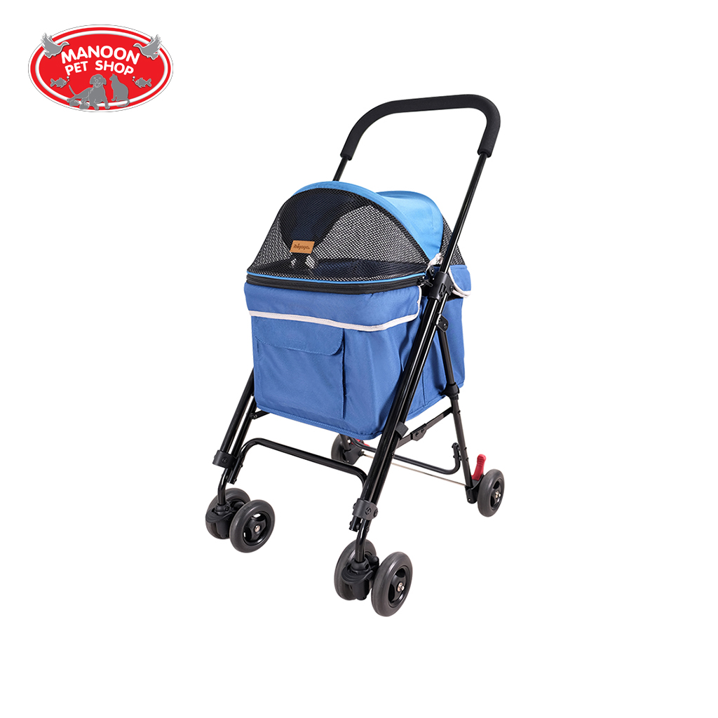 [MANOON] Ibiyaya Astro Go Lite Pet Stroller – Grungy Blue (FS1732-B) รถเข็นรับน้ำหนักได้ 1-8 กก.