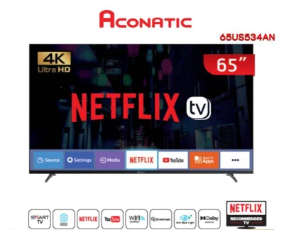 Aconatic TV สมาร์ททีวี (Netflix License) 4K 65 นิ้ว รุ่น 65US534AN