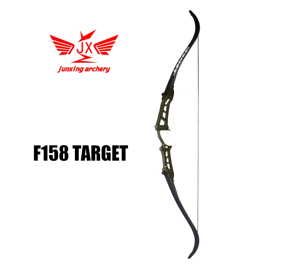 [มือขวา RH] 34lbs ธนู Junxing F158 American Recurve Target Hunting Bow [Aluminum + Fiberglass Limbs]