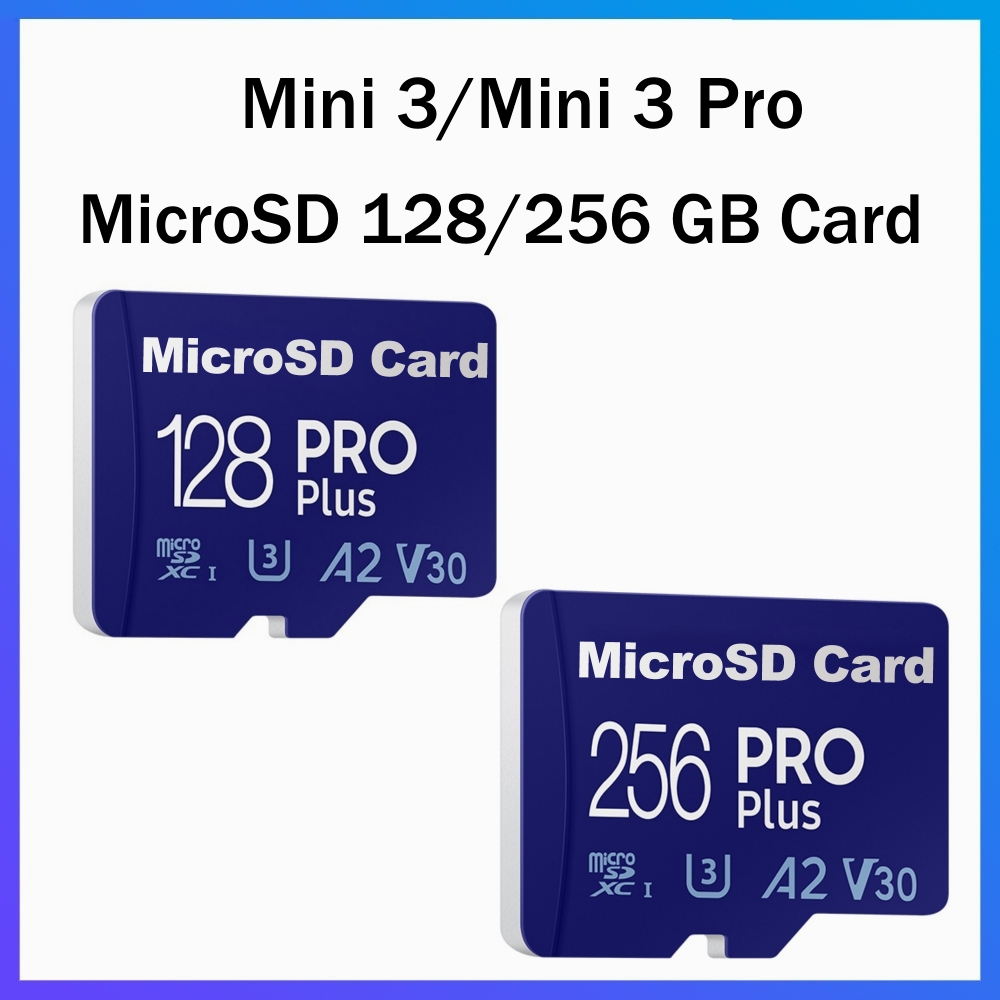MicroSD การ์ด128กิกะไบต์256กิกะไบต์สำหรับ DJI Mini 3 Mini 3 Pro Mini 2 ...