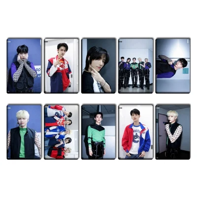 10PCS/SET Kpop TXT Photocards Stickers Postcard Lomo Card Crystal Sticker For Bus Card Sticker Decoration Fans Collection Gifts