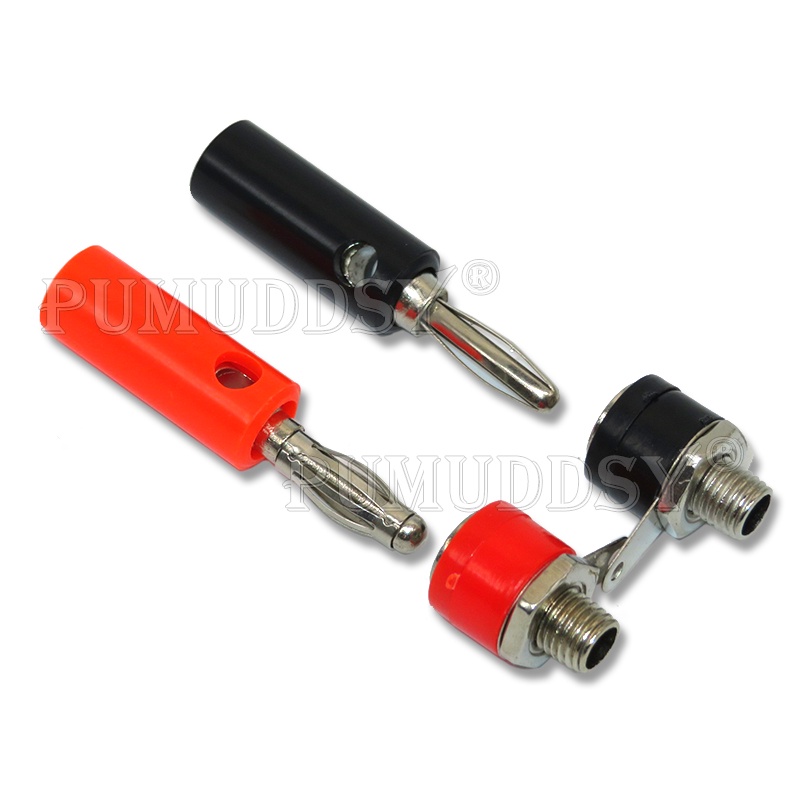 Đầu cắm bắp chuối/đèn lồng đầu màu đỏ và màu đen 4 mét 10 cái kiểm tra cắm solderless Side Stackable ổ cắm