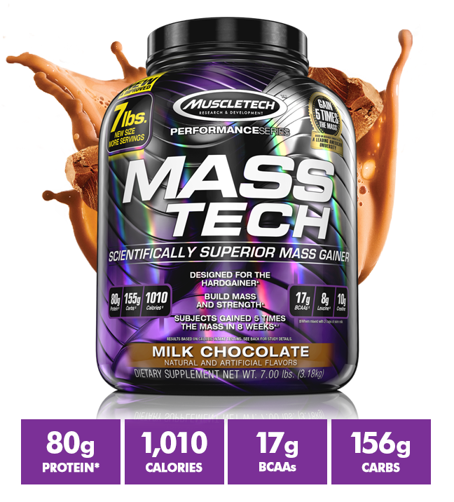 MuscleTech Mass Gainer Protein Powder 7 lbs (MILK CHOCOLATE) Whey Protein Powder + Muscle Builder Weight Gainer Protein Powder for Muscle Gain Creatine Supplements สร้างกล้ามเนื้อ เพิ่มน้ำหนัก เวย์โปรตีน way