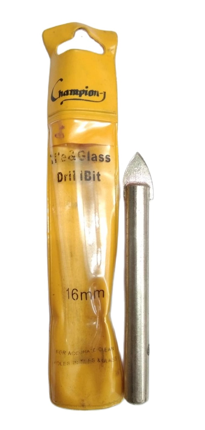 Champion drill grass bits 16 mm ดอกสว่านก้านกลม เจาะกระจก กระเบื้อง ขนาด 16มิล ยี่ห้อ champion