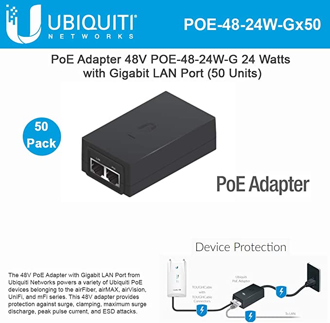 Power Over Adapter UBIQUITI (POE24V1A) ส่งฟรี ตัวแทนจำหน่าย