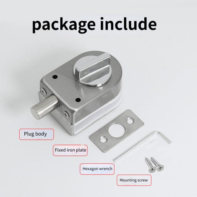 Stainless Steel Glass Door Lock Floor Latch Lock Bolt Ground Lock 304