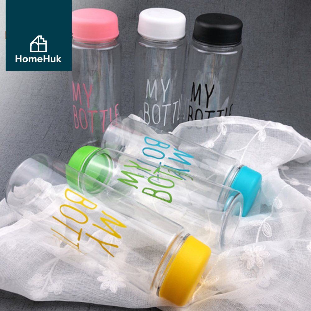 [6สี] HomeHuk กระบอกน้ำพลาสติก ฝาปิด 2 ชั้น 500 ml พลาสติก Food Grade ขวดน้ำ My bottle กระบอกน้ำ กระบอกน้ำพกพา กระบอกใส่น้ำ ขวดน้ำพลาสติก กระติกน้ำ แก้วเก็บความเย็น แก้ว แก้วน้ำ Plastic Bottle My Bottle 500ML โฮมฮัก