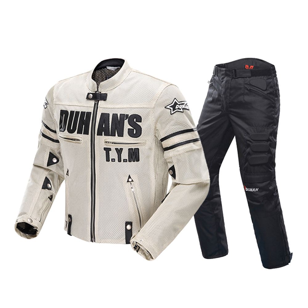 DUHAN รถจักรยานยนต์แจ็คเก็ต Motocross ชุดเสื้อแจ็คเก็ตและกางเกง Moto แจ็คเก็ตอุปกรณ์ป้องกันเกราะผู้ชายรถจักรยานยนต์เสื้อผ้า