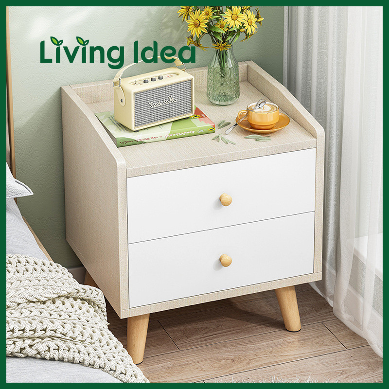 Living idea ตู้ข้างเตียง​ โต๊ะข้างเตียง​ ราคาถูก ประกอบง่าย คุณภาพดี มี 2 แบบใหเลือก 1 ลิ้นชัก และ 2 ลิ้นชัก