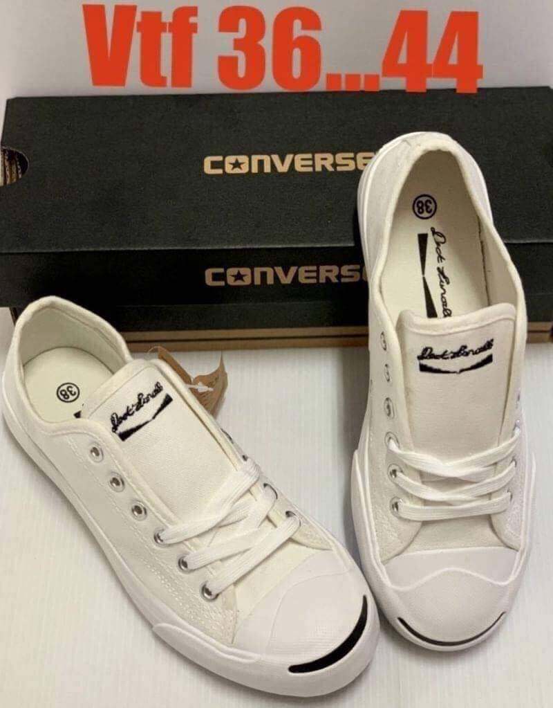 รองเท้าผ้าใบ Converse Jack Purcell (Made in Vietnam) สีขาว | Lazada.co.th