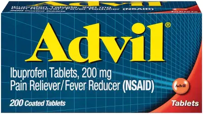 200 Count, Advil Coated Tablets 200mg, Fast-Acting Formula for Headache Relief, Toothache Pain Relief and Arthritis Pain Relief
