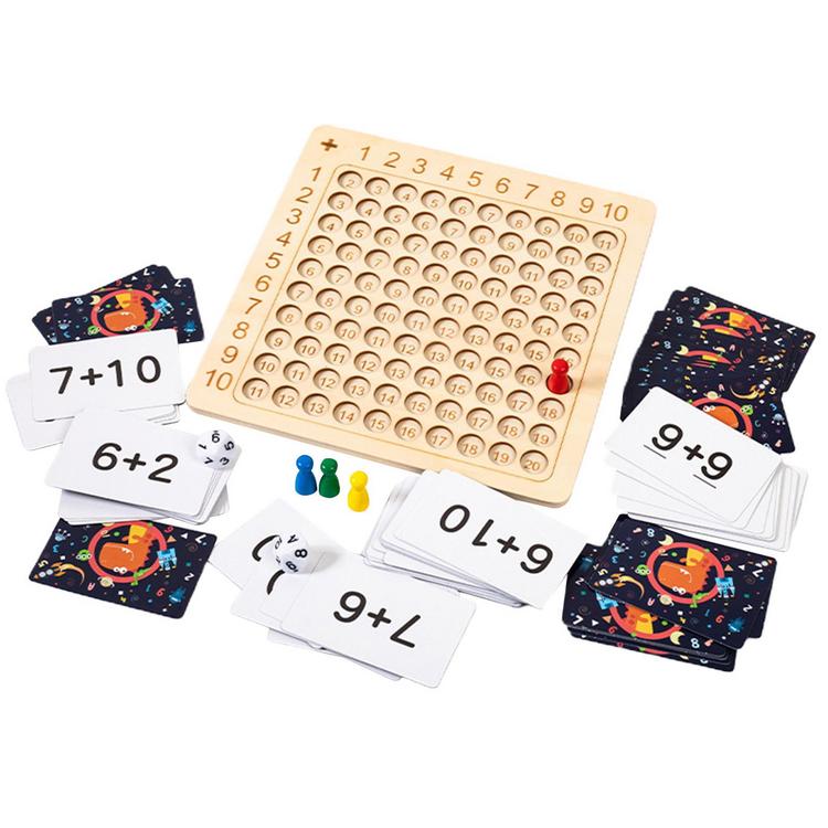 Wooden Math Multiplication Board Multiplication Table Game Fidgets Math ...