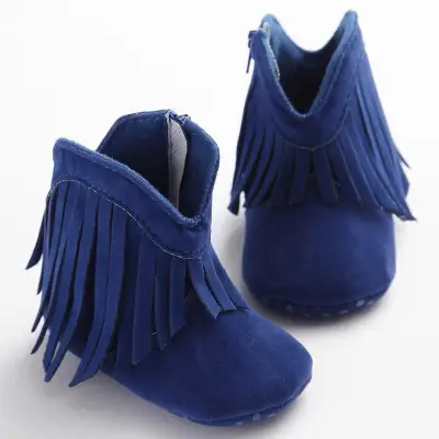 Baby 0-18 Monts Winter Moccasin Boots Girl Boy Kids Tassle Fringe Shoes Infant Soft Soled Anti-slip Boots Booties