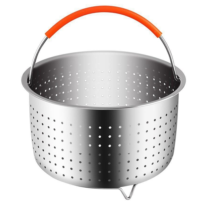 Stainless Steel Steamer Basket Pressure Cooker with Silicone Covered