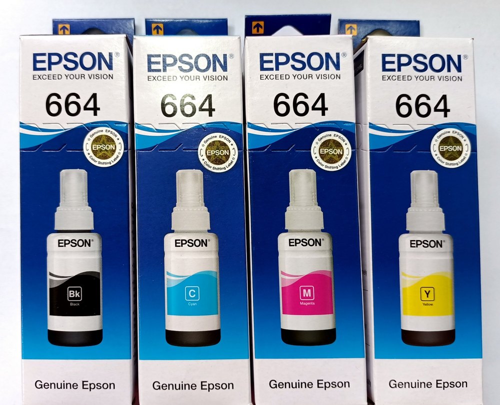 หมึกเติม Epson T664 L Series T6641 T6642 T6643 T6644 No Box สีดำ 10 ขวด Over Shop Thaipick 6531