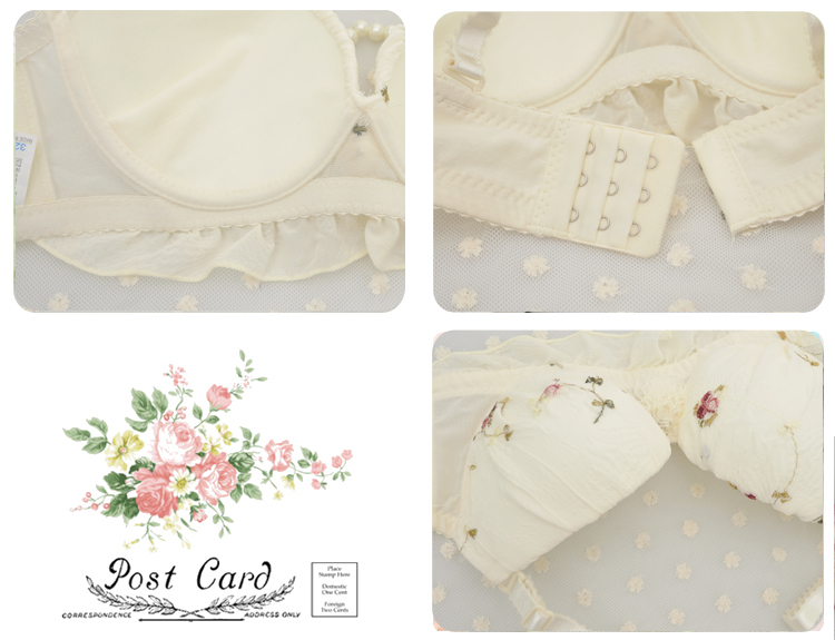 HQG. Japanese Girl Underwear Suit Girl Thin Bras Summer Sweet Beautiful ...