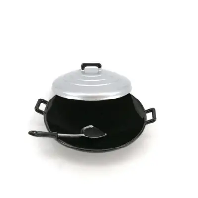 YITN 3Pcs/set 1:12 dollhouse miniature kitchen wok pot cover pancake turner toys