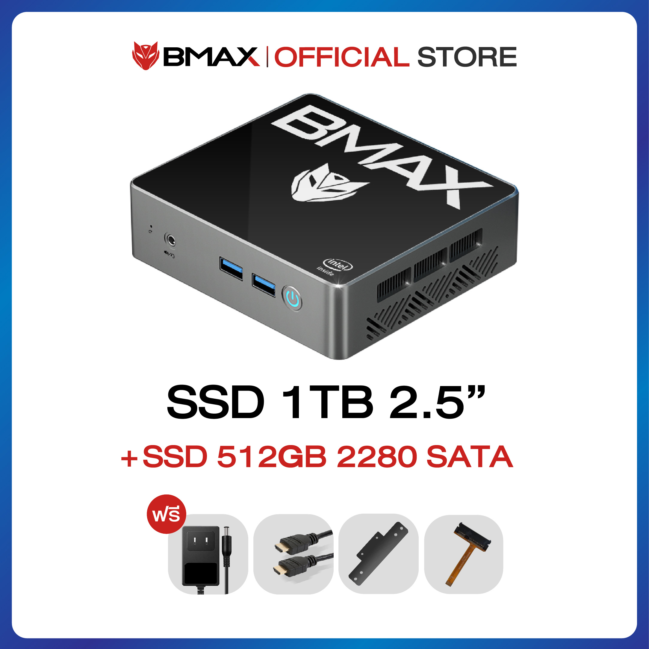 BMAX ミニPC 16GB DDR4 1TB NVMe SSD Intel Core i7-1060NG7 mini PC 