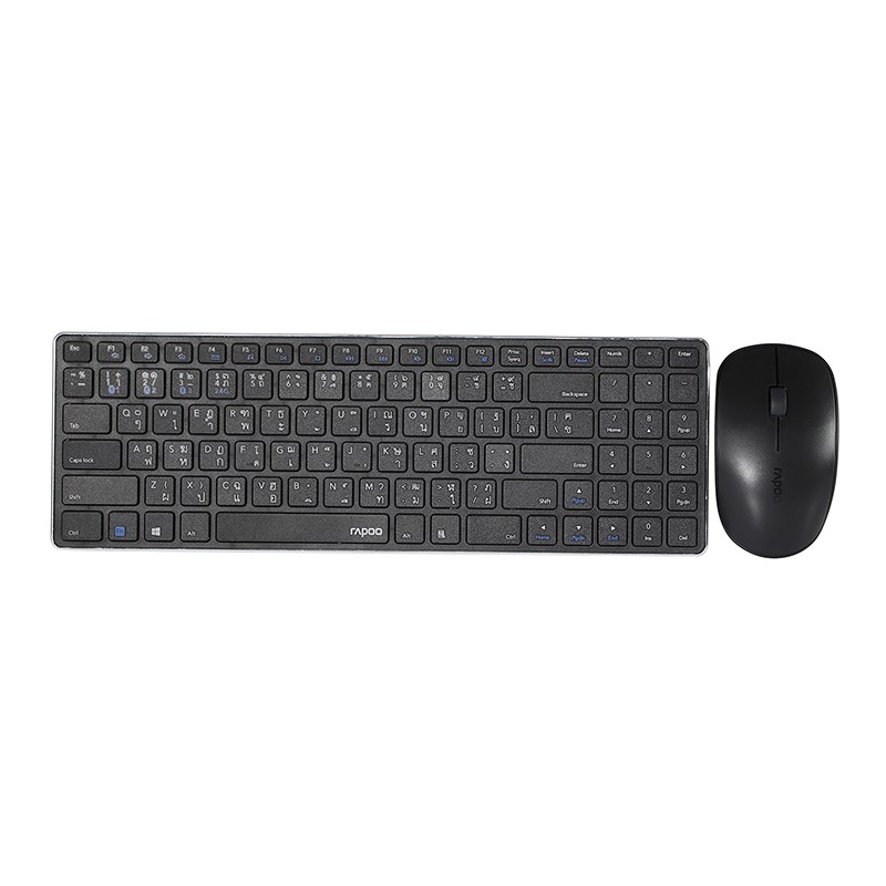 (ของแท้) จำนวน 1 ชิ้น RAPOO (2in1) Multi mode Keyboard (9300M) Black