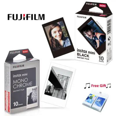 Fujifilm Instax Mini Film Fuji Instant MonoChrome Mono Black 10 กระเป๋าแขวนอัลบั้มสำหรับ Fuji Instax Mini 11 8 9 กล้องทันที SP-2 Mini Link Liplay เครื่องพิมพ์