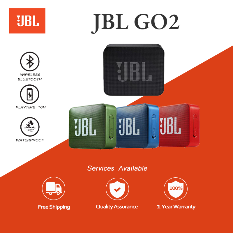 100Authenticลำโพง บลูทูธ JBL GO 2 Portable Wireless Bluetooth Speaker ...