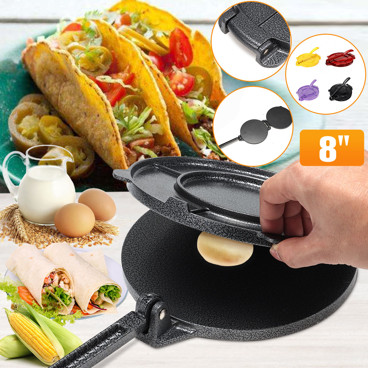 Zeone Flou Pess, Foldable Aluminum Alloy Totilla Pess
