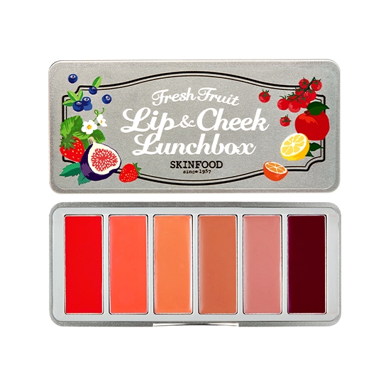 Skinfood Fresh Fruit Lip & Cheek Lunchbox ลิป 6 สี