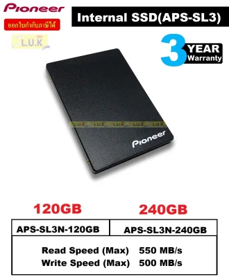 120GB | 240GB SSD (เอสเอสดี) PIONEER (APS-SL3) TLC NAND 3D (Max)550/500 (APS-SL3N-120GB | APS-SL3N-240GB) - รับประกัน 3 ปี