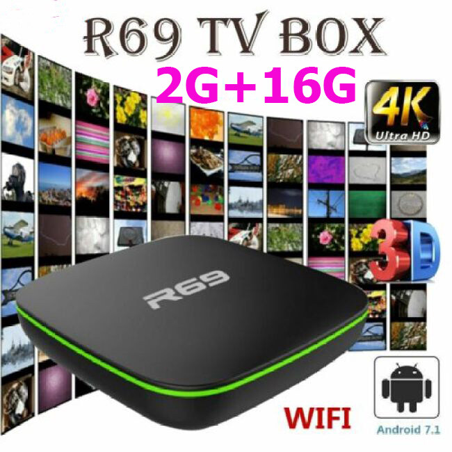 Allwinner R69 mini  Box Android 7.1 Quad Core WIFI 4K HDMI 2G+16G Media Player Set Box