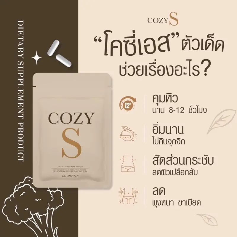 ภาพสินค้าโคซี่ เอสCozy Sของแท้ % วิตามินผอมคุมหิวลดสัดส่วน จากร้าน myhappy shop บน Lazada ภาพที่ 4