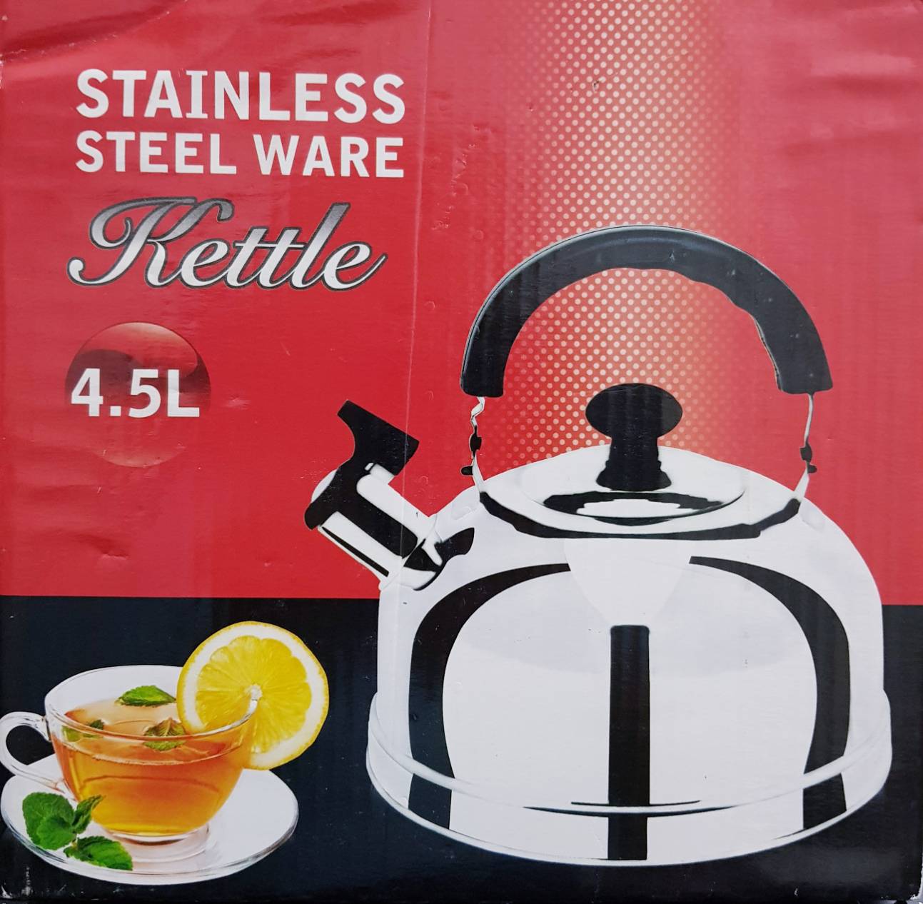 กาต้มน้ำนกหวีด กาน้ำนกหวีด ไม่ต้องนั่งเฝ้ารอน้ำเดือด WHISTLING KETTLE ความจุ 4.5 ลิตร ทำจากแสตนเลสอย่างดีเนื้อหนา พร้อมหูจับกันร้อน ฝาปิดมีรูระบาย และ ที่ปิดเปิดน้ำ