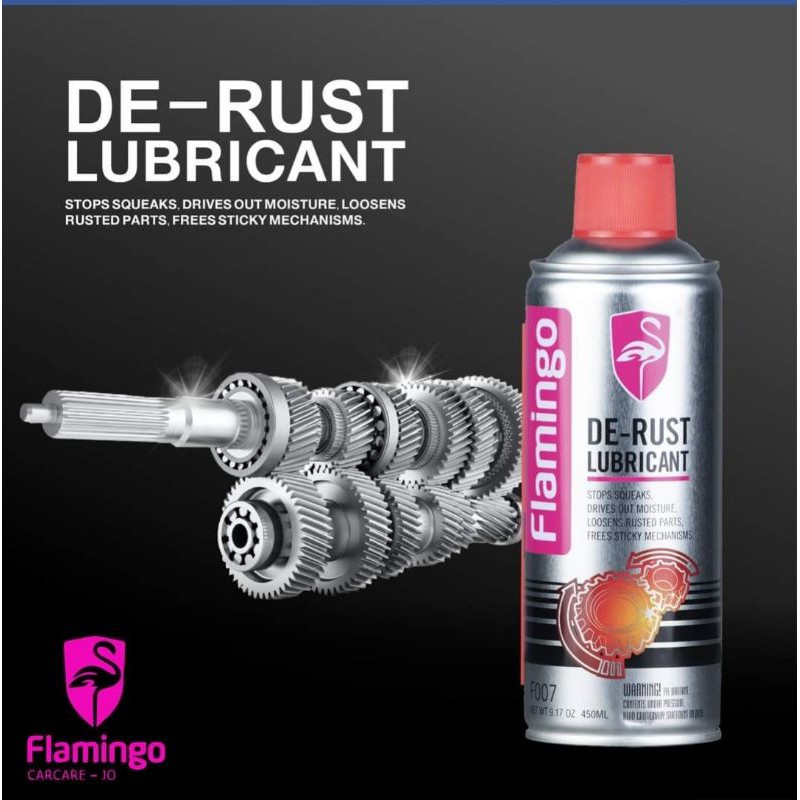 ??Flamingo DE-RUST Lubricant น้ำมันเอนกประสงค์ หล่อลื่น พร้อมป้องกันสนิม ทำความสะอาดชิ้นส่วน ยานยนต์ เครื่องจักร