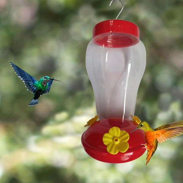 Starry Field Feeding hummingbird bottle garden outdoor plastic flower iron hook Feeder