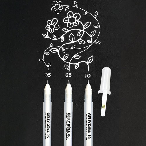 ขายดีเป็นเทน้ำเทท่า✇ Nengxan Sakura Gelly Roll Clsic white pen ปากกาหมึกสีขาว