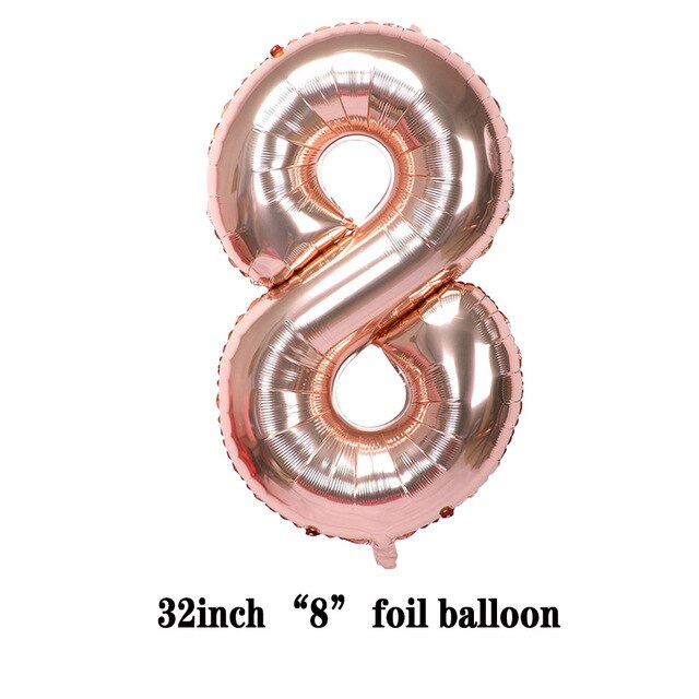 Rose Gold Set 30 40 50th Happy Birthday Confetti Balloon Banner 16 18 21 60  70 80 90 Year Old Kids Adult Birthday Party Decor