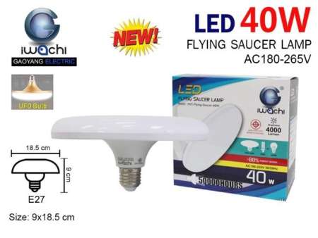 IWACHI หลอดไฟ UFO ขั้ว E27 40W แสงขาว IWACHI หลอดไฟ UFO ขั้ว E27 40W แสงขาว