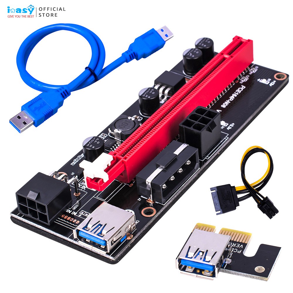 Pci - E Riser 009 S 16 X Extender Pci - E Riser Usb 3 . 0 อะแดปเตอร์ ...