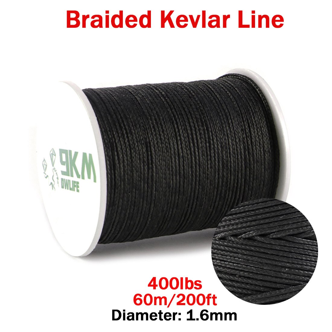 50Lbs-2000Lbs Black Kevlar Line Braided Fishing Assist Line High Tensile  Strength Tactical Rope KiteRefractory Backpacking Cord Fishing Lines