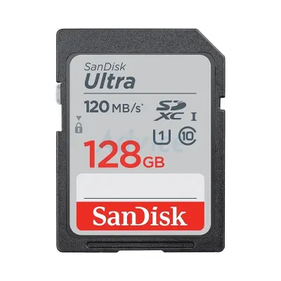 SD Card 128GB SanDisk Ultra SDSDUN4-128G-GN6IN (120MB/s,)