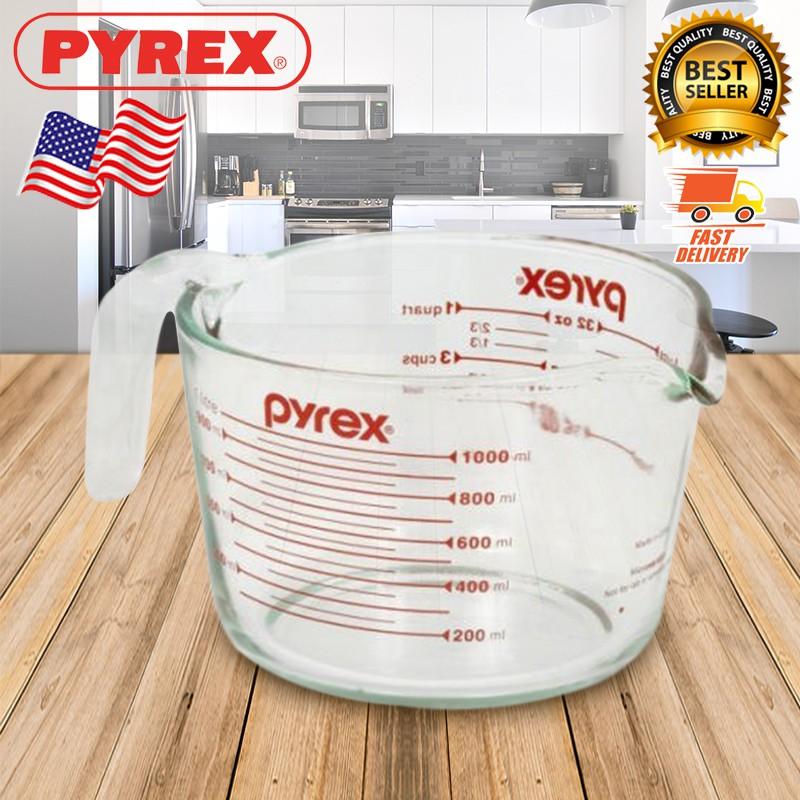 Pyrex ถ้วยตวงแก้ว แก้วตวง USA ขนาด 1000 mlเครื่องชงกาแฟ เครื่องชงน้ำ เครื่องทำกาแฟ ที่ชงกาแฟ เครื่องทำกาแฟอัตโนมัติ เครื่องทำกาแฟแบบพกพา เยือกชกกาแฟ ของแท้