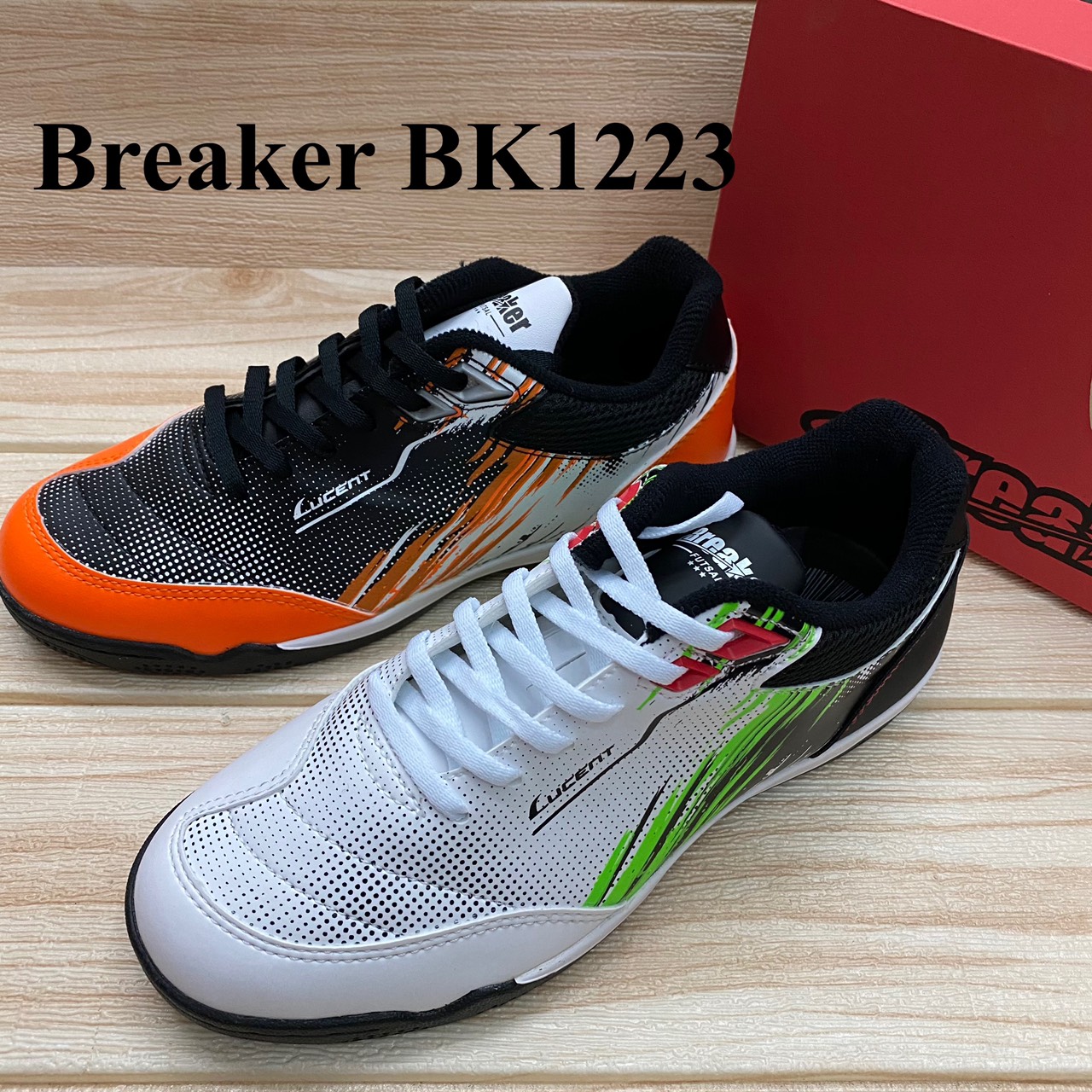 รองเท้าฟุตซอล Breaker BK 1223 (37-45) สีดำ/สีขาว