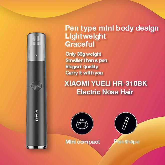 XIAOMI YUELI HR-310BK Electric Nose Hair Trimmer 360 Degree Rotate Ear Nose Hair Razor เครื่องตัดขนไฟฟ้าอเนกประสงค์