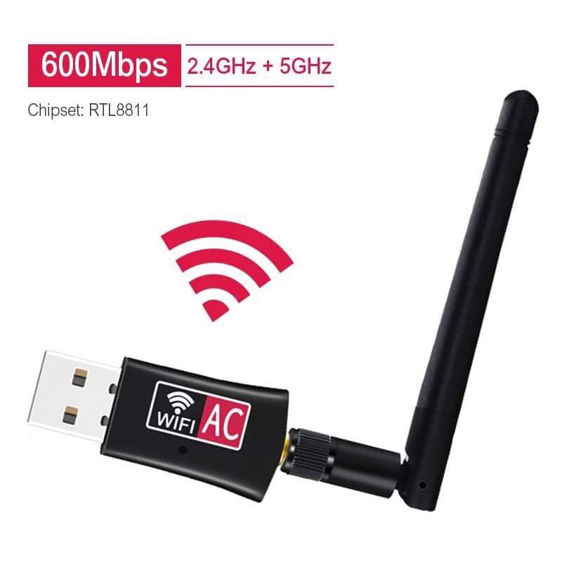 600Mbps USB Wireless WiFi อะแดปเตอร์ 2.4GHz 5GHz WIFI เสาอากาศแบบ Dual Band คอมพิวเตอร์มินิการ์ดเครือข่ายตัวรับสัญญาณ 802.11b/N/g/AC